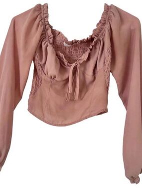 Pink long-sleeve top